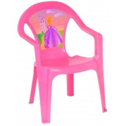 Detská plastová stolička, ružová